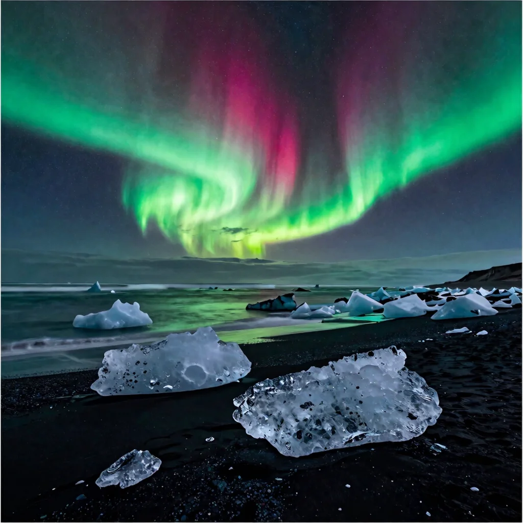 Icelandic Aurora & Midnight Glaciers Expedition